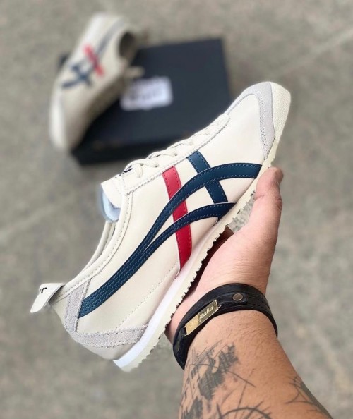 Onitsuka Tiger Sneakers Mexico 66 Cream Blue Red – Brand Shoe Factory